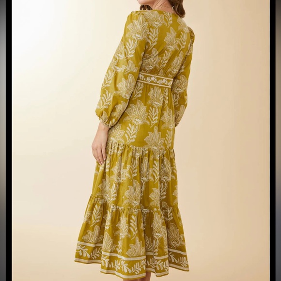 Spartina Nicolette Midi Dress - Calm Waters Schiffli - Picture 2 of 6